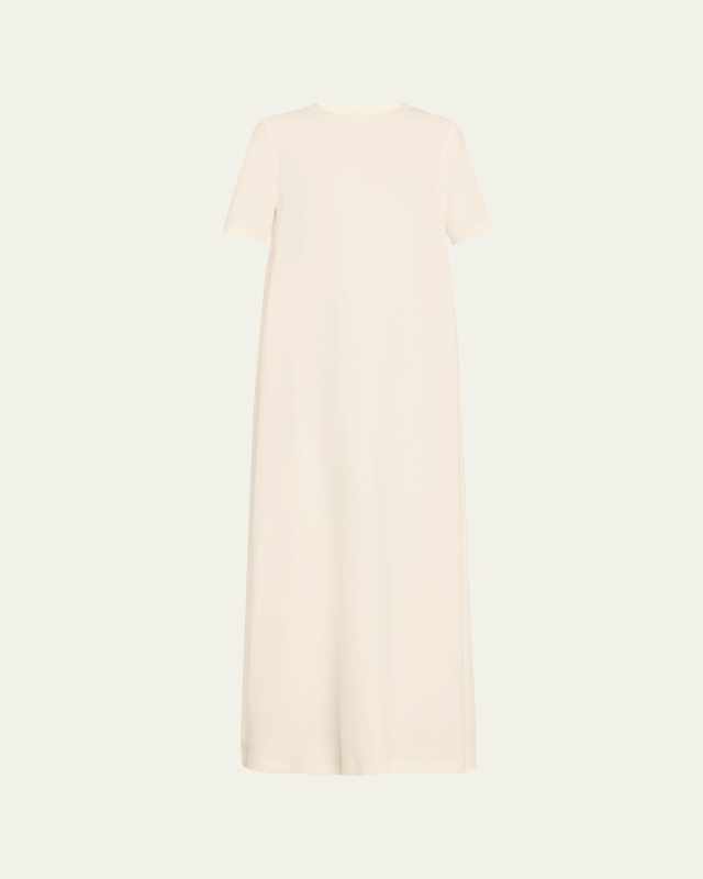 Long Silk T-Shirt Dress